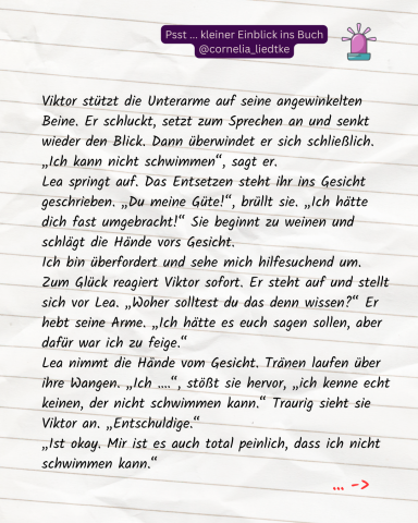"Es muss einem doch nichts peinlich sein" Handgeschriebener Text über die Bedeutung des zu sich selbst stehen mit bunten Akzenten.