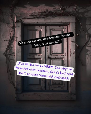 Gespräch Simon und Tilo Alte Tür mit Graffiti und Sprüchen in verschiedenen Farben.